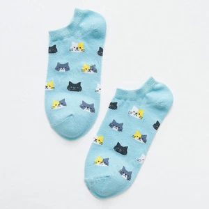 Calcetines deportivos informales lindos para mujer gatito gato tobillo corte bajo algodón calcetines transpirables - Imagen 1 de 17