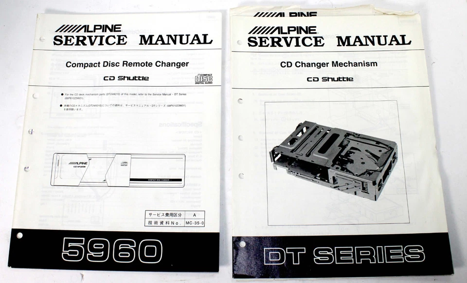 ALPINE 5960 COMPACK DISC REMOTE CHANGER MANUAL w/DT SERIES DECK MECHANISM - Image 1 of 1