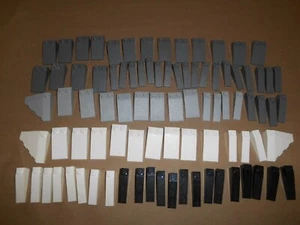 LEGO Slopes Lotto Chiaro Scuro Bluastro Grigio Bianco Nero 18° 4x1 4x2 88pz - Foto 1 di 9