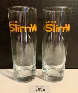 Avon Slimwell Highball Glass Tumblers Slim Well Vintage - Picture 1 of 11