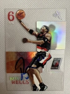 BONZI WELLS PORTLAND TRAIL  BLAZERS SIGNED AUTOGRAPHED 2003 FLEER NBA CARD - Bild 1 von 2