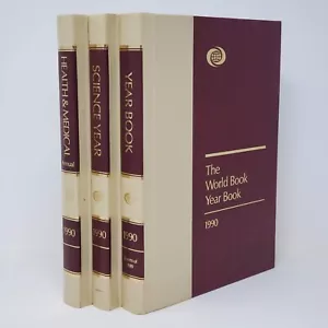 Set of 3 The World Book 1990 Year Book Science Year Health & Medical Books - Imagen 1 de 11