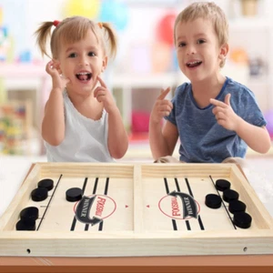Fast Hockey Sling Puck Game Winner Fun Paced Sling Puck Party Board-Game Gifts - Picture 1 of 9