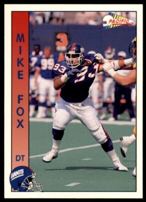 1993 Pacific Mike Fox New York Giants #217 0952 - Image 1 of 2