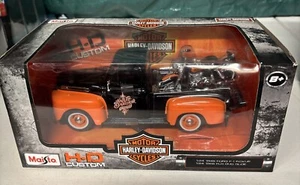 HD Custom ~ 1948 Ford F-1 Pickup ~ 1:24 Scale. Moto 1958 Flh Duo Glide 1-24 - Picture 1 of 4