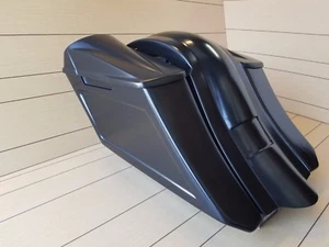 HARLEY DAVIDSON 6"DOWN 9"BACK EXTENDED BAGS/FENDER WITH 8X8 LIDS TOURING 97-2013 - Picture 1 of 4