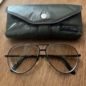 Vtg Nikon × GIUGIARO G500-58 Sunglasses Aviator Frames JAPAN 58-11-140 & Case - Picture 1 of 5