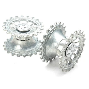 2PCS 1/16 Metal Driving Wheels For Henglong 3818 3819 3818-1 3819-1RC Tank Model - Picture 1 of 5