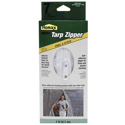 HOMAX GROUP INC Homax 6025 CinchTite Peel & Stick Self Adhesive Tarp Zipper Door 7' Dust Barrier
