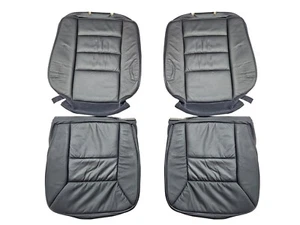 Fundas de asiento delanteras FIts Mercedes-Benz W126 1989-91 cuero negro - Imagen 1 de 4
