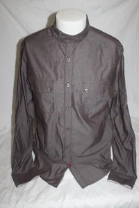 Sons of Intrigue Men’s Gray Men’s Long Sleeve Button Front Shirt Size Medium - Picture 1 of 4