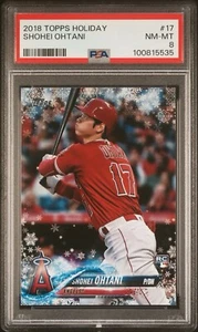 2018 Topps Holiday Shohei Ohtani #17 Winter Rookie RC SP Angels PSA 8 NM MINT - Bild 1 von 2