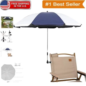Portable Umbrella with Clip & 360° Adjustability - UV Shield for Outdoors - Picture 1 of 9