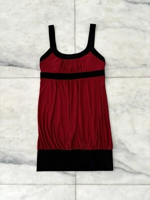 Vintage JFW Dress Red Black Thick Strap Pleated Vampire Gothic Y2K XL - Image 1 of 4