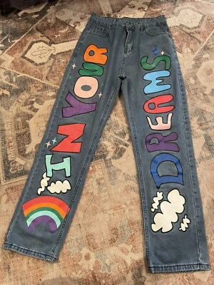 In your dreams denim jeans rainbow colorful size 29 X 29 Great Condition - Image 1 of 4