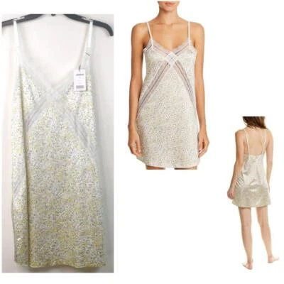 Jason Wu Satén Slip Chemise con Pestañas Encaje Amarillo Floral Talla XL Nuevo 94042 Foto 1 de 4