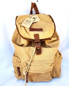 KOOLERTRON Canvas Backpack Camera Bag Guang Tong Brown w/Rain Cover - NWT - Picture 1 of 21