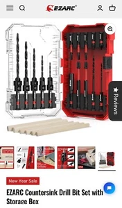 EZARC Senkbohrer-Set 24-teilig, Aufbewahrungsbox Dewalt Makita Milwaukee Ryobi - Bild 1 von 12