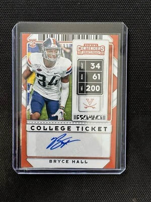 2020 Panini Contenders Draft Picks - College Ticket Autographs #174 Bryce Hall, - Image 1 of 2