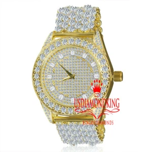 Men's Fully Yellow Gold Tone Watch Joe Rodeo Jojo Jojino Custom Band New - Picture 1 of 9