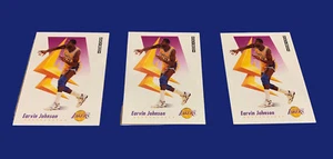 1991-92 Skybox Ear in Johnson LA Lakers- Mint Lot of 3 - Picture 1 of 2