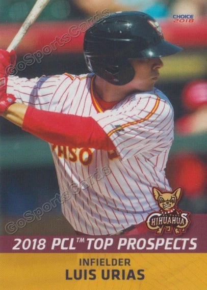 2018 Pacific Coast League Top Prospects PCL Luis Urias RC 新秀教士 MEX — 第 1/1 张图片