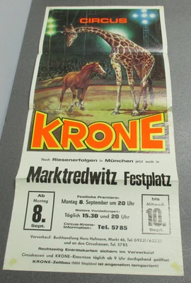 Circus Krone Plakat, "Pony/Giraffe" Marktredwitz", Angebot 1, - Bild 1 von 2