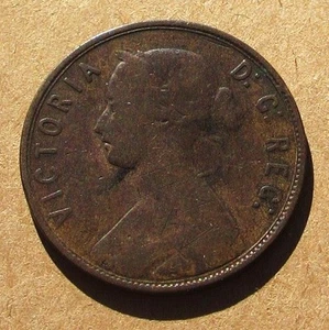 Newfoundland 1865 Bronze 1 Cent Coin KM#1 - Picture 1 of 2
