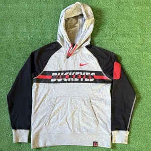 Nike Ohio State Buckeyes Hoodie Sweatshirt Herren Medium schwarz grau OSU Dri-Fit - Bild 1 von 7