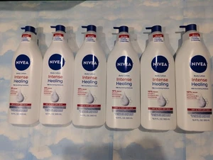 LOT (6) NIVEA INTENSE HEALING BODY LOTION DRY & VERY DRY SKIN   16.9 FL OZ - Picture 1 of 4