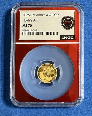 2025 LEV AMENIA G100D .999 GOLD NOAH'S ARK NGC MS 70 RARE 🎄🎄 - Image 1 of 2