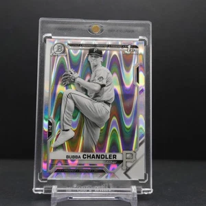 Bowman Draft 2021 Bubba Chandler 1st Bowman blanco y negro RayWave #BDC-41 (RC) - Imagen 1 de 2
