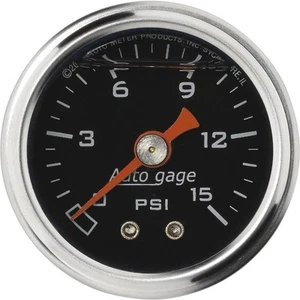 Autometer 1-1/2in Fuel Pressure Gauge Liquid Filled Black AU2172 - Picture 1 of 2