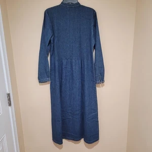 L.L.Bean Jeanskleid Damen 10 Button Down Langarm Maxi Vintage - Bild 1 von 7