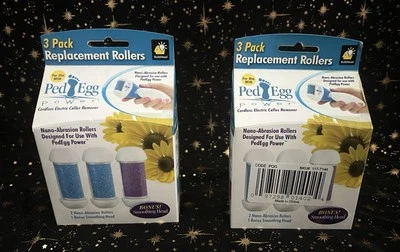 NEW Ped Egg Power Genuine Refill Replacement Rollers - Two 3 Packs - Image 1 of 4