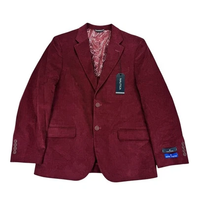 Nautica мужской современный крой активный эластичной вельвет спортивное пальто бордовый 38с - Изображение 1 из 4