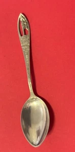 Pierced Handle “Old Faithful” Yellowstone Sterling Silver 7.6g 4” Souvenir Spoon - Picture 1 of 7