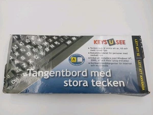 Swedish Keys U See Large Print Keyboard - USB Wired YKB-LPSW-BUSB (250101) - Afbeelding 1 van 16