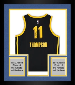 Framed Klay Thompson Warriors Signed 2023-24 Nike City Edition Swingman Jersey - Picture 1 of 5