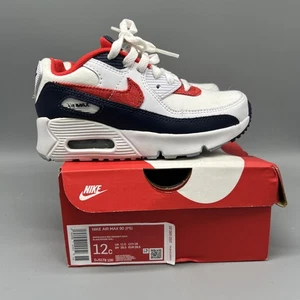 Scarpa Nike Air Max 90 QS (PS) taglia 12C bianco/rosso/marino DJ5178-100 - Foto 1 di 5