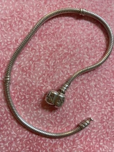 Pandora Moments Snake Chain Barrel Clasp  Bracelet Sterling Silver - Picture 1 of 3