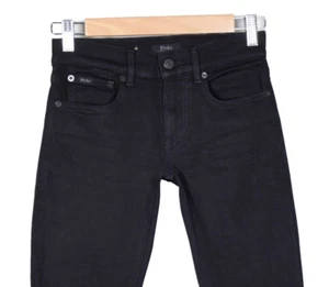 POLO RALPH LAUREN womens The Tompkins Super Skinny BLACK JEANS Size 24R Stretchy - Picture 1 of 9