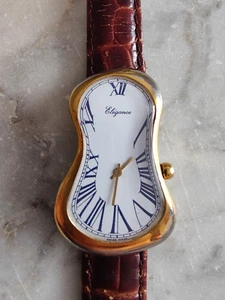 Reloj Cuarzo Vintage Salvador Dalí Elegancia Chapado en Oro Vintage - Imagen 1 de 14