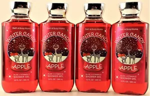 QTY 4 - Bath & Body Works WINTER CANDY APPLE Hair Face Body Wash Shower Gel 10oz - Picture 1 of 1