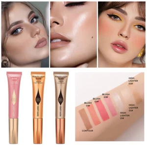 Contour Beauty Wand,Liquid Highlighter Wand,Blush Wand with Cushion Applicator - Picture 1 of 25