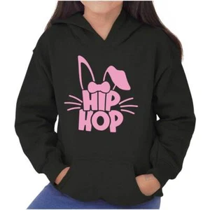 Cute Spring Easter Bunny Pun Hip Hop Music Youth Girls Hoodie Sweatshirts Kids - Picture 1 of 7