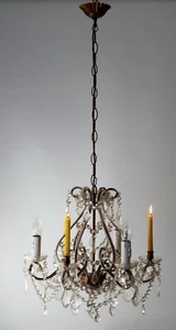 Deckenlampe Kristalllüster King`s art Italien Kerzenhalter Kronleuchter - Bild 1 von 10