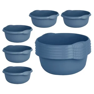 10 x 28cm Round Bowls Home Kitchen Storage Cleaning Sink Basin Organiser Navy UK - Picture 1 of 7