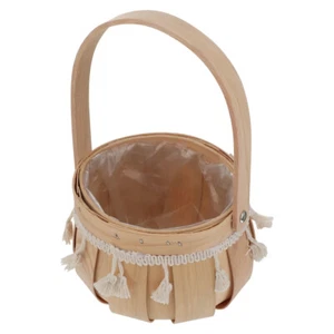 1pc Hand-woven Wicker Flower Pot Handle Basket for Home Shop Desktop Decor - Picture 1 of 12