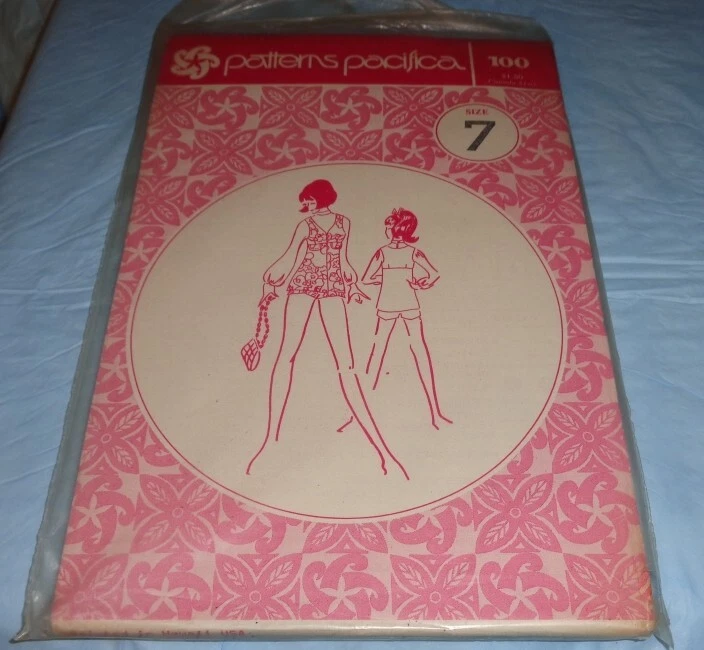 VINTAGE PATTERNS PACIFICA 100 ~ JUNIOR PETITE VEST SHORTS BLOUSE ~ SIZE 7 *UNCUT - Image 1 of 1